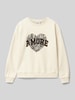 Only Regular Fit Sweatshirt mit Glitzer-Print Modell 'RUNA' Offwhite