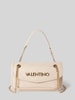 VALENTINO BAGS Handtasche mit Steppnähten und Label-Applikation Modell 'MANSION' Offwhite