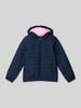 s.Oliver RED LABEL Regular fit gewatteerd jack met gequilt hart Marineblauw