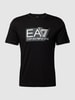 EA7 Emporio Armani T-shirt met labelprint Zwart