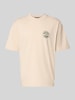 PEGADOR Oversized T-Shirt mit Label-Print Offwhite