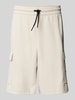 EA7 Emporio Armani Sweatshorts met elastische band Offwhite