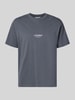 JACK & JONES Regular Fit T-Shirt mit Logo-Print Modell 'Soho' Hellgrau