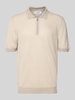GRAN SASSO Regular fit poloshirt met ritssluiting Zand