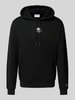 Lacoste Regular Fit Hoodie aus reiner Baumwolle Black