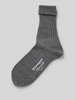 Burlington Socken mit Label-Detail Modell 'PLYMOUTH' Dunkelgrau