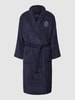Gant Bademantel mit Logo-Stitching Modell 'CREST ROBE' Marineblau