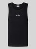 Les Deux Tanktop mit Label-Stitching Modell 'Arthur' Black