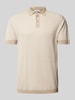 Lindbergh Slim Fit Poloshirt mit Knopfleiste Beige