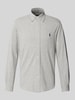 Polo Ralph Lauren Slim Fit Freizeithemd aus reiner Baumwolle Hellgrau Melange