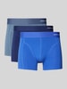 Jack & Jones Boxershort met elastische band met label in een set van 3 stuks, model 'AXEL' Koningsblauw