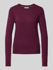 Christian Berg Woman Gebreide pullover met structuurmotief Bordeaux