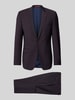 Roy Robson Slim Fit Anzug aus Schurwoll-Mix mit Pin am Revers Lila