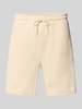 BOSS Orange Regular fit sweatshorts van puur katoen Ecru