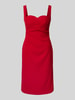 TROYDEN COLLECTION Mini-jurk met hartvormige hals Rood