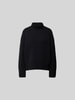 Closed Oversized Wollpullover in Strick-Optik Black