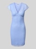 Review Minikleid mit V-Auschnitt Bleu
