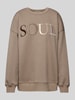 Smith and Soul Oversized Sweatshirt mit Label-Stitching Taupe