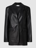 Mango Blazer in Leder-Optik Modell 'MAKI' Schwarz