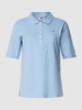 Tommy Hilfiger Poloshirt mit kurzer Knopfleiste Hellblau