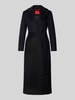 MAX&Co. Regular fit lange wollen jas met reverskraag, model 'LONGRUN' Zwart