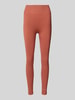 BORN LIVING YOGA Sportleggings mit Label-Detail Modell 'Annapurna' Rostrot