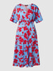 Weekend Max Mara Knielanges Kleid mit V-Ausschnitt Modell 'DIZZY' Bleu