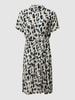 Vero Moda Curve PLUS SIZE midi-jurk met dierenprint, model 'MENNY' Donkerblauw