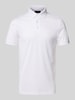 Emporio Armani Regular Fit Poloshirt mit Label-Print Weiss