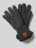 camel active Handschuhe mit Label-Detail Anthrazit