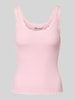 Only Regular Fit Tank Top mit Frill am Saum Modell 'SARA' Rosa
