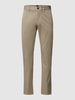 BOSS Orange Tapered fit chino met stretch Beige