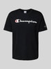 CHAMPION T-Shirt mit Label-Print Black