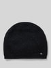 CAPELLI NEW YORK Czapka beanie z detalem z logo Czarny