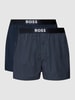 BOSS Boxershort met logo in band in een set van 2 stuks Marineblauw