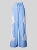 Essentiel Antwerp Wide Leg Hose mit Spitzenbesatz Modell 'Hace' Hellblau