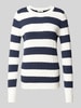 Christian Berg Woman Strickpullover mit Zopfmuster Offwhite