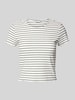 Only Slim fit T-shirt met viscose, model 'EMMA' Offwhite