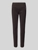 Raffaello Rossi Slim fit stoffen broek met ritszakken, model 'Otti' Donkerbruin