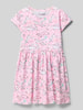 DANAMADE Jurk in all-over look met ronde hals Roze