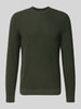 MCNEAL Strickpullover mit gerippten Abschlüssen Dunkelgruen Melange