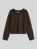 Marc O'Polo Pullover aus Wolle mit Raglanärmeln Dunkelbraun