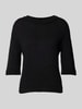 Kaffe Regular Fit Strickpullover mit Rundhalsausschnitt Black