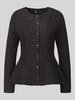VERO MODA Strickjacke mit Schößchen-Saum Schoko Melange