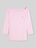 Tommy Hilfiger Regular Fit 3/4-Shirt aus reiner Baumwolle Pink