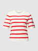 mbyM T-shirt ze wzorem w paski model ‘Carla’ Czerwony