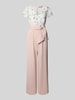 Christian Berg Cocktail Jumpsuit mit V-Ausschnitt Hellrosa