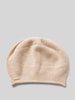 Seeberger Beanie aus reinem Kaschmir mit Label-Detail Sand