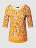 Marc Cain T-shirt met all-over motief Oranje