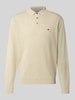 Fynch-Hatton Strickpullover mit Polokragen und Knopfleiste Beige